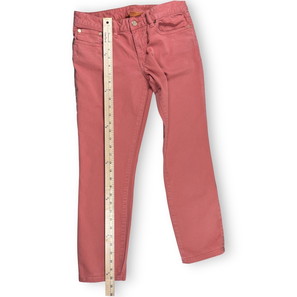 Tory Burch Alexa Cropped Skinny Jeans – Size 28 – Coral Pink - Picture 10 of 10